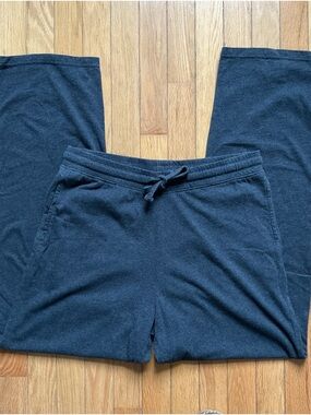 Pact 100% Organic Cotton Drawstring Wide Leg Pant Size M Gray Lounge Casual